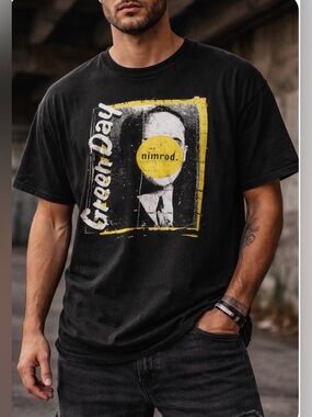 Green Day Unisex Adult Nimrod T-Shirt / Black Band Tee XL